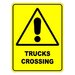 Trucks Crossing Safety Sign